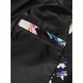 thumbnail image 5 of INSPIRE CHIC Men's Suit Jacket Floral Print Notched Lapel Casual One Button Blazer 38 Black Blue, 5 of 7