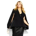 thumbnail image 1 of City Chic Women's Plus Size Emma V-neckline Cape-like Sleeves Jacket, 1 of 5