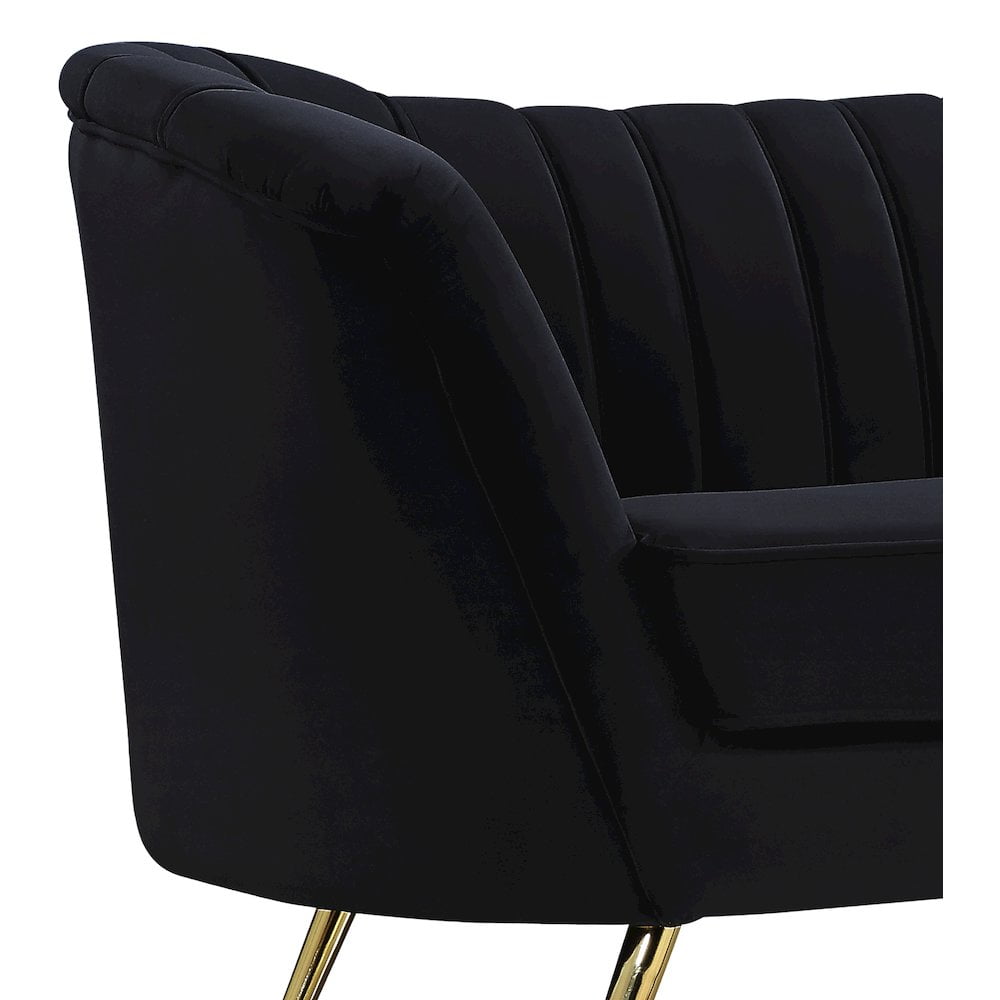 Meridian Furniture Margo Black Velvet Loveseat