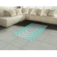 thumbnail image 2 of Grey and Aqua Area Rug, Ombre Traditional Universe with Tribal Geometric Mandala Artwork, Flat Woven Accent Rug for Living Room Bedroom Dining Room, 2.6' x 5', Aqua Grey, by Ambesonne, 2 of 2