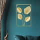 thumbnail image 2 of Decoración de pared moderna, adorno decorativo enmarcado, artesanía abstracta de metal para colgar. 4 hojas, 2 of 8