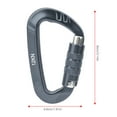thumbnail image 4 of Swing Buckle,  Carabiner, 7075 Aerospace D Lock Carabiner for Men Outdoor Carabiner Clip gray, 4 of 7