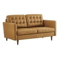 thumbnail image 2 of Modway Exalt Modern Style Tufted Vegan Leather Loveseat in Tan, 2 of 5