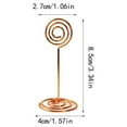 thumbnail image 4 of 10 Pieces Table Number Stand Round Shape Metal Convenient Card Holder Centerpieces Paper Clamp Wedding Decoration Tabletop Decor Round rose gold, 4 of 7