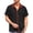Red, variant on BUWTTED Men's Shirts Color Lapel Button Down Short Sleeve Loose Fit Color Block Summer Casual Business Beach Black Shirt L
