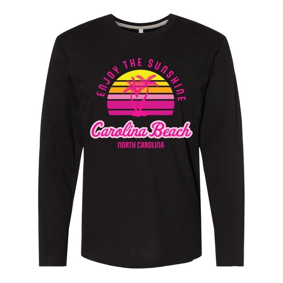 Inktastic Summer Enjoy the Sunshine Carolina Beach North Carolina Pink Long Sleeve T-Shirt