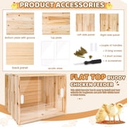 Wooden Chicken Brooder Box,Brooder box for chicks with handle, Push-Pull Chicken Brooder for Chicks, Hamsters, Turtles, Reptiles