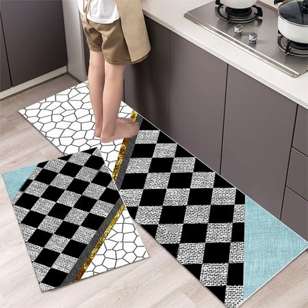 

Naittoop Clearance 2024! Kitchen Mat- 2pcs Kitchen Rugs- Cushioned Kitchen Mats For Floor-Non-Slip Standing Desk Mat-Waterproofing Kitchen Rug Set For Kitchen- Floor- Office