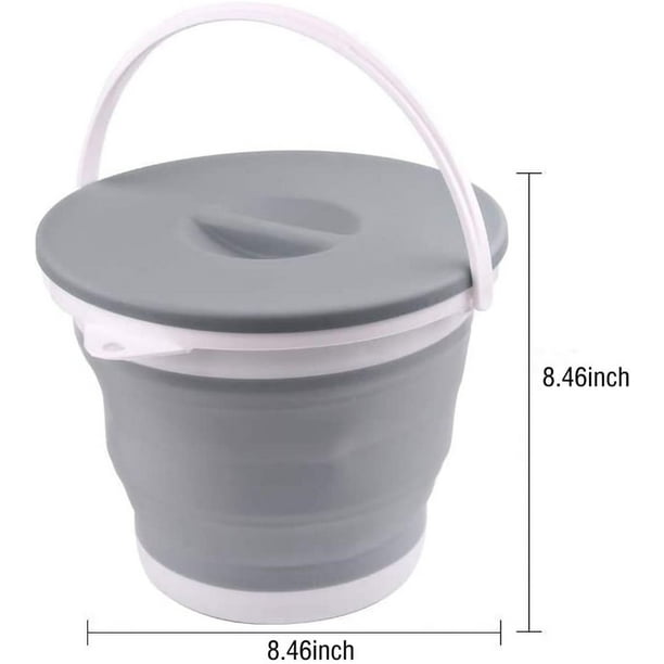 Dylitdubort 5l Collapsible Water Bucket With Lid Portable Folding Water Container Space Saving Bucket For Fishing, Camping, Car Washing, Home Storage