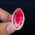 thumbnail image 2 of Pink Tourmaline Marquise Gemstone 925 Sterling Silver Adjustable Ring VJ 1279, 2 of 4