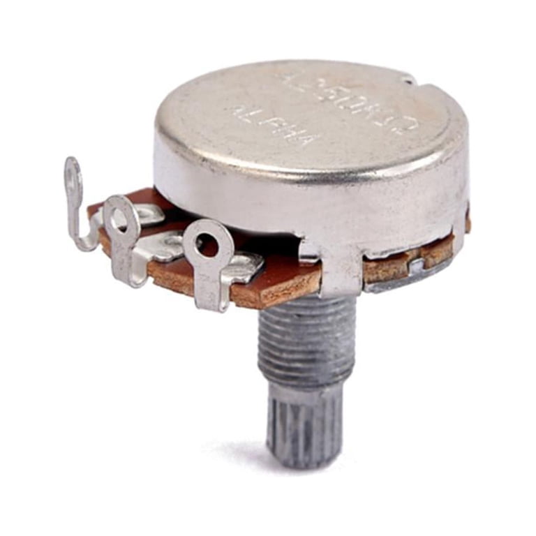 5x A250K Audio Guitar Pots – 18mm Long Split Shaft 250K Potentiometers