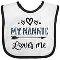 thumbnail image 3 of Inktastic My Nannie Loves Me Granddaughter Boys or Girls Baby Bib, 3 of 4