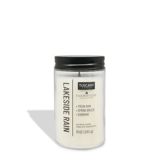 Tuscany Candle Lakeside Rain Scented Jar Candle, 10 oz – Farmhouse Collection