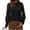 Black, variant on qelini Crewneck Shirts for Women Long Sleeve Basic Pullover Tops Lace Solid Tunic Fashion Casual Blouses