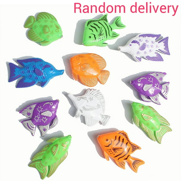 Kids Funny Magnetic Fishing Toy Magnetic Fishing Rod Toy Bath Toy 7Pcs/Set  Random Kids Funny Magnetic Fishing Rod Fish Models Catching Game Bath Toy  Interactive Gift 