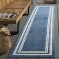 thumbnail image 2 of SAFAVIEH Cabana Henry Striped Indoor/Outdoor Runner Rug, Light Blue/Ivory, 2'2" x 9', 2 of 15