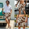 thumbnail image 5 of Psesaysky Brown Cow Matching Swimsuits for Couples Vacation Women's 2 Piece Bikini Sets Halter Men's Beach Shorts Couples Swimwear His and Hers Swimsuits Matching Set, 5 of 7