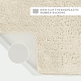 thumbnail image 5 of Plush Absorbent Bath Mat Rug with Anti-Skid Rubber Backing, 34 x 21, Ivory, by Noble Linens, 5 of 12
