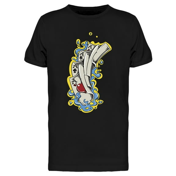 Playing Cards Tattoo T-Shirt Men -Image by Shutterstock, Male x-Large