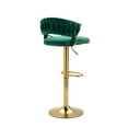 thumbnail image 5 of Lumibee Set of 4 Modern Velvet Adjustable Bar Stools with Backs Set of 4 - Dark Green, 5 of 5