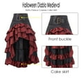 thumbnail image 4 of Liacowi Women's Halloween Cosplay Costume High Waist Ruffle Layerd Gothic Skirt Renaissance Style Victorian Skirt with Belted Halloween Party Fancy-Dress Clothes, 4 of 4