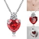 thumbnail image 5 of Cadena de clavícula de acero inoxidable,Cadena de clavícula Cadena de clavícula de corazón de amor rojo Colgante de cadena de clavícula Rendimiento inigualable Jadeshay A, 5 of 8