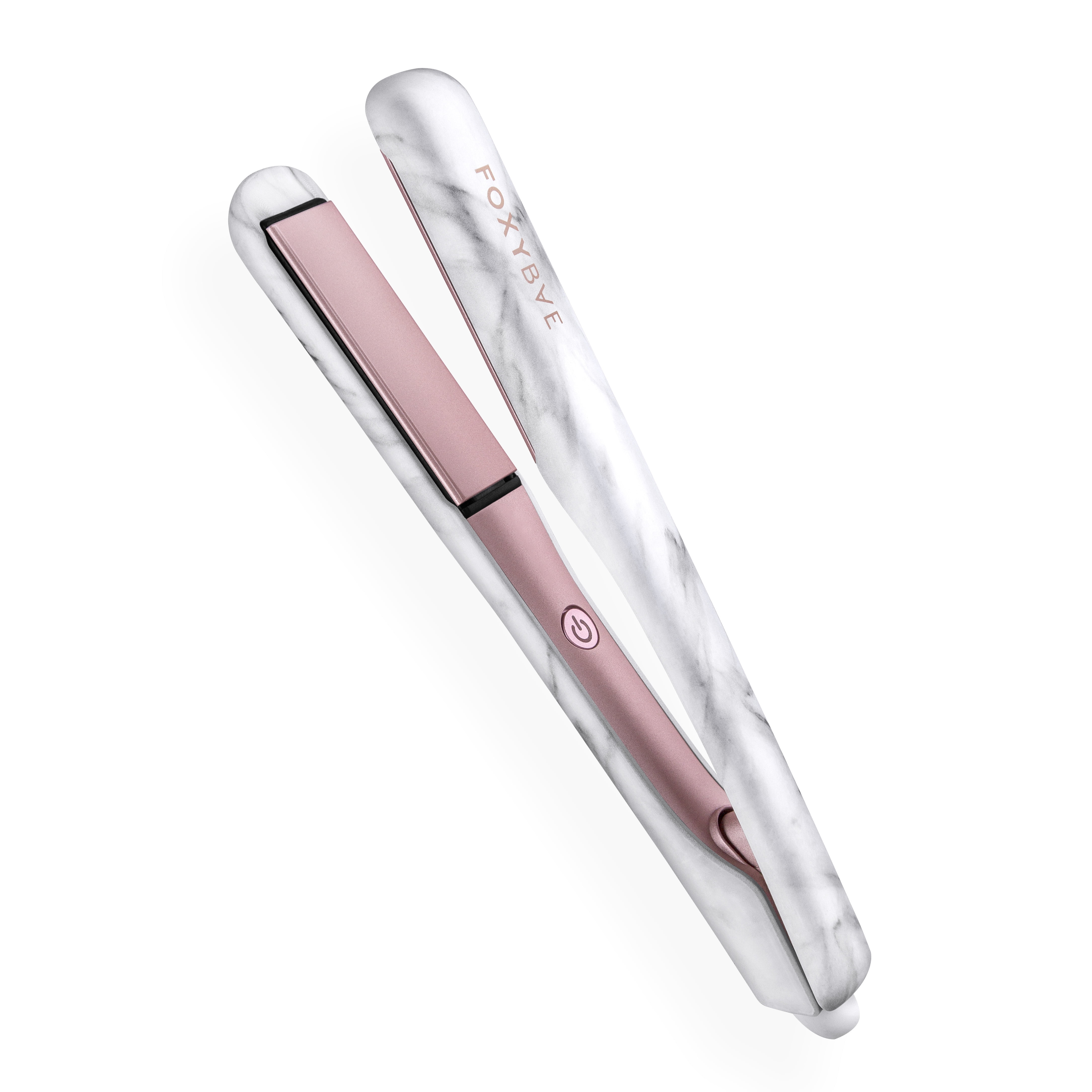 FoxyBae White Marble Rose Gold Flat Iron - Ceramic Tourmaline Technology - Hair  Straightener with Negative Ions - Straightens & Curls Hair - Professional  Salon Grade Hair Styling Tool (