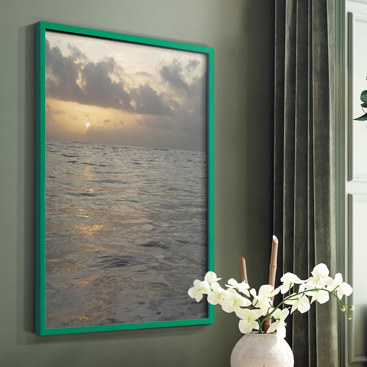 Matisse MDCCCXXVII Framed Print in Green Solid Wood 8 x 10 Framed Print