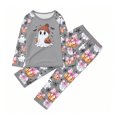 thumbnail image 7 of Halloween Family Pajamas Set Long Sleeve Crew Neck, Soft Matching Halloween Pajamas with Ghost Beanie Print, Cozy Family Halloween Pajama Set Sleepwear, 7 of 7