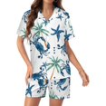 thumbnail image 1 of PRIYAL Ensemble de Pyjama Mignon Crabe Étoile de Mer pour Femmes Shorts Deux Pièces Manches Courtes, 1 of 4