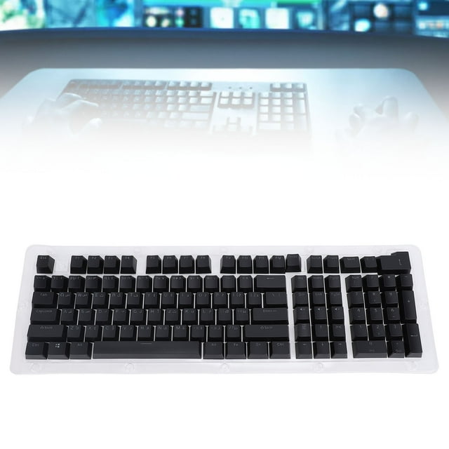 Arabic Keyboard Keycaps, with 112 Keys, Mechanical Keyboard Keycaps Applicable for 61 64 68 84 87 96 98 100 104 108 Keyboards, Easy To Remove and Install