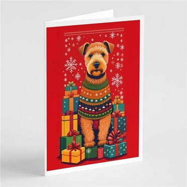 Lakeland Terrier Holiday Christmas Greeting Cards Pack of 8 7 in x 5 in