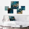 thumbnail image 2 of Designart "Geode Discovery Blue and Gold Depths II" Abstract Marble Metal Art Living Room Set, 2 of 5