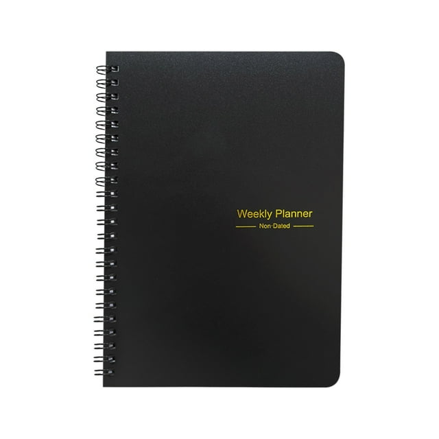 Cosmug Comprehensive 52 Week Planner | 2025 Daily Full Page Calendar | Self Discipline Punch Book | One Page Per Day Design | January - December, Black