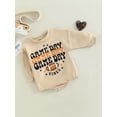 thumbnail image 4 of Baby Football Outfit Boy Girl Game Day Sweatshirt 3M 6M 12M 18M Bubble Bodysuit Onesie Newborn Thanksgiving Outfit Fall Clothes, 4 of 10