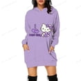 thumbnail image 4 of Sudadera con capucha de dibujos animados divertidos de HELLO KITTY para mujer, sudadera con capucha de HELLO KITTY con gráfico de los años 90, vestido ajustado con capucha para mujer, 4 of 5