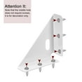 thumbnail image 4 of 2Pack Angle Corner Brackets 86mm x 86mm, Cold Rolled Steel Braces Joining Support with Screws (White), 4 of 6