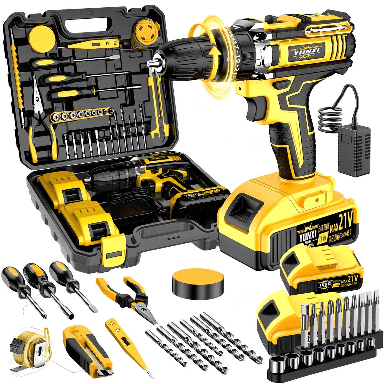 Kawasaki 840051 20-Piece Drill Kit with 19.2-Volt Ni-Cad Cordless