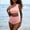 A834 Pink, variant on Two Piece Bikini Set for Women Scalloped Trim One Shoulder High Waisted Bathing Suit Flattering Cut Out Stretchy Swimwear for Pool Party