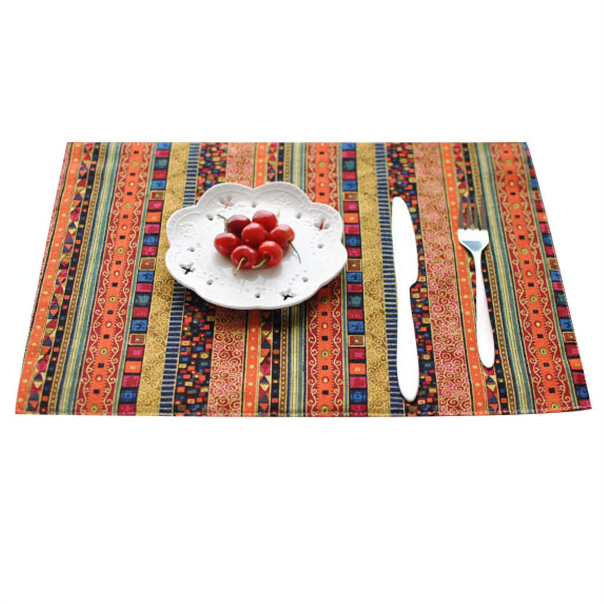 Table Mats Tableware Mats Pads Double Deck Mat Table Cloth Ethnic Restaurant Mat 