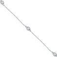thumbnail image 3 of SZUL Women's 2 Carat TW Bezel Set Diamond Station Necklace in 14K White Gold, 3 of 6