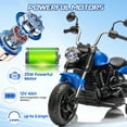 thumbnail image 3 of Bingirl Kids Motorcycle, 12V Battery Powered Electric Motorcycle, 3-Wheel Ride On Motorcycle w/Training Wheels, Reverse, Headlight, Horn, Music, Ride On Toy, 3 of 9