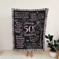 thumbnail image 4 of 50th Anniversary Blanket Gifts, Gift for 50th Wedding Anniversary, 50 Golden Wedding Anniversary Couple Gifts for Husband Wife Dad Mom Grandparents Blanket Throws 60"x50", 50 Years of Marriage, 4 of 5
