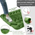 thumbnail image 3 of Sleeping Pad, Extra Thickness 4 Inch Inflatable Camping Sleeping Mat with Pillow Built-in Foot Press, Compact Ultralight Camping Air Mattress for Backpacking, Hiking, Tent, 3 of 5