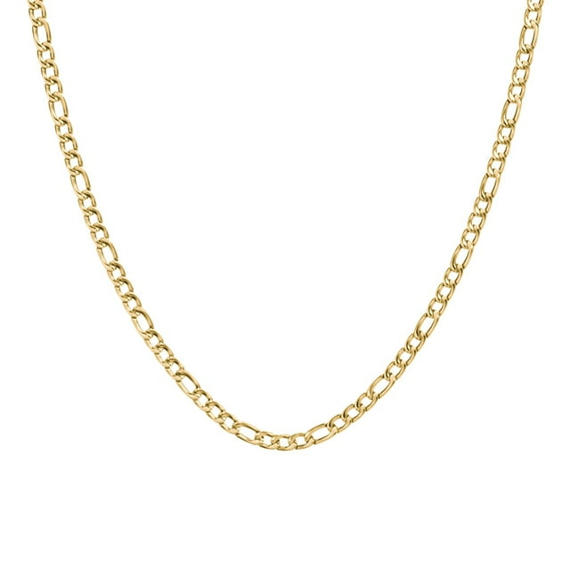 Collier Chaîne Figaro pour Homme 20 Pouces en Acier Inoxydable Jaune - 5 mm