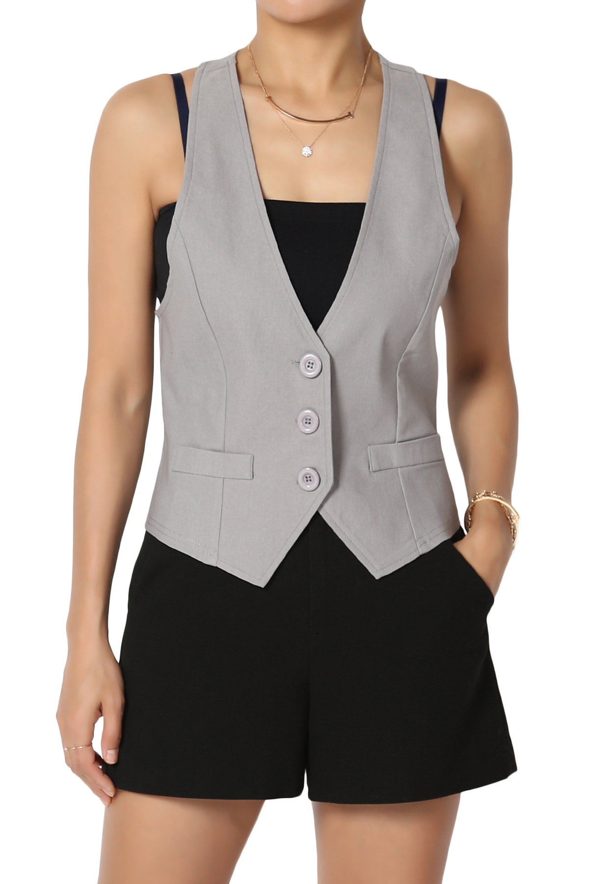 Classic Woven Vest Uniform Waistcoat 