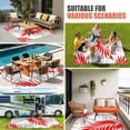 thumbnail image 4 of Red Leaves Outdoor Rug for Patio/Deck/Porch, Non-Slip Large Area Rug 3 x 5 Ft, Abstract Modern Geometric Lines Simple Art Indoor Outdoor Rugs Washable Area Rugs, Reversible Camping Rug Carpet Runner, 4 of 8