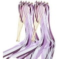 thumbnail image 5 of 24 Pack Fairy Wands, Ribbon Lace Fairy Wands with Bells, Decorative Silk Stick with Streamers for Wedding Birthday Party, Pretty Pentagram Ribbon for Girls, 5 of 10