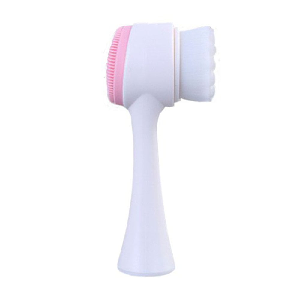 3D Face Wash Brush DoubleSided Silicone Cleansing Instrument Blackhead