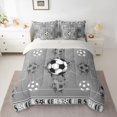 thumbnail image 2 of Homewish Sport Soccer 7-Piece Twin Bedding Sets For Children Teens Adults,Ball Gamer Bedding Comforter Set,Graffiti Splash Breathable Sheet Sets,Ultra Soft Home Decor,Reversible, 2 of 8